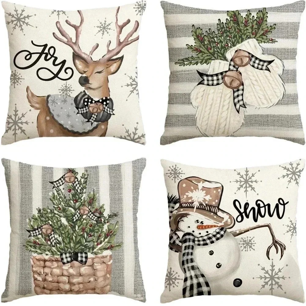 Throw Pillow Covers, 18 x 18 Inch Set of 4